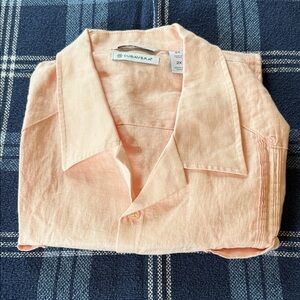 Cubavera Light Coral Linen Shirt